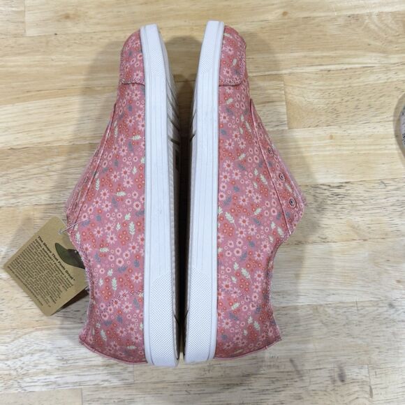 Spenco Orthotic Canvas Slip-on Shoes Santa Maria Pink Floral Size 7.5D Wide NEW - Picture 5 of 14